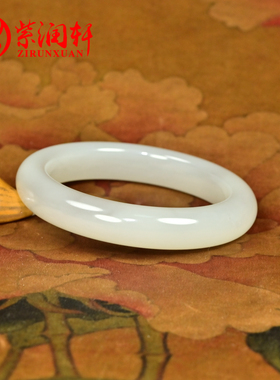 和田玉手镯青海料烟青淡烟紫玉镯