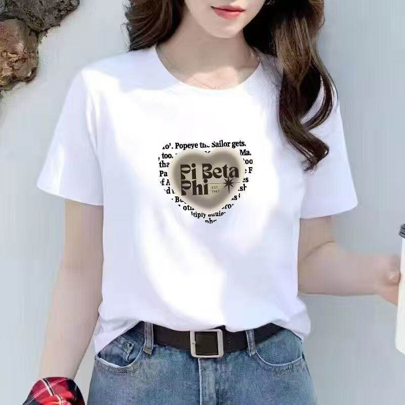 2025夏季新款正肩白色纯棉短袖T恤女款时尚百搭圆领半袖打底上衣