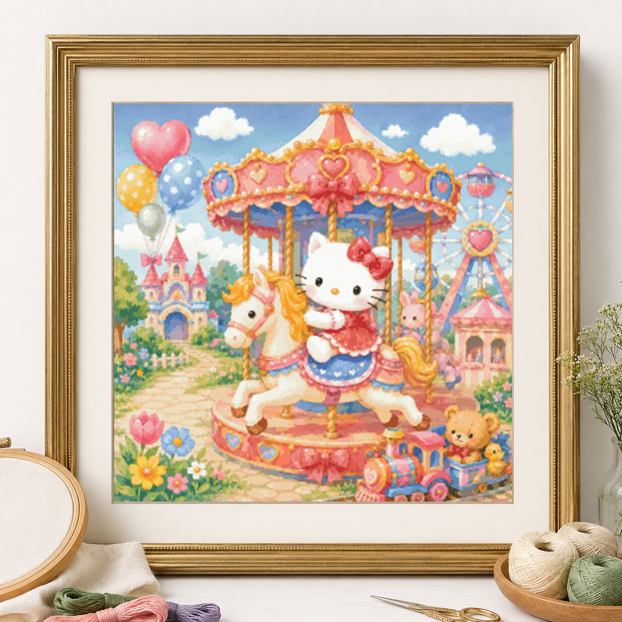 【ZZ8829-Kitty游乐园】十字绣2026新款客厅餐厅卡通动漫系列风景