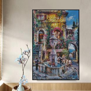 十字绣2024新款 005混绣浪漫小镇 手工客厅餐厅书房简 DD547