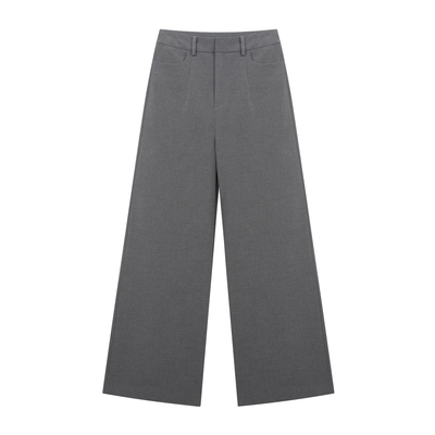 自制辣妹高级感气质垂坠廓形西裤女2024新款宽松直筒阔腿裤522