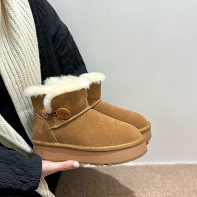 2025年冬季新款加厚真皮雪地靴