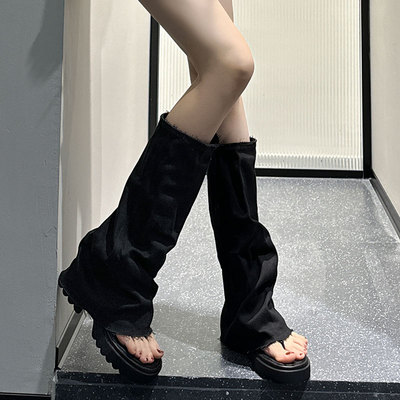 夹趾百搭网红同款裤管靴