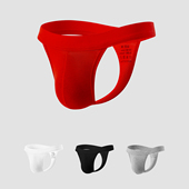 男士 纯棉舒适透气提臀单丁运动无痕三角T裤 内裤 性感低腰U凸丁字裤