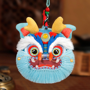 龙年刺绣手工diy龙鲤平安符车挂自绣国潮立体玩偶摆件新年礼物