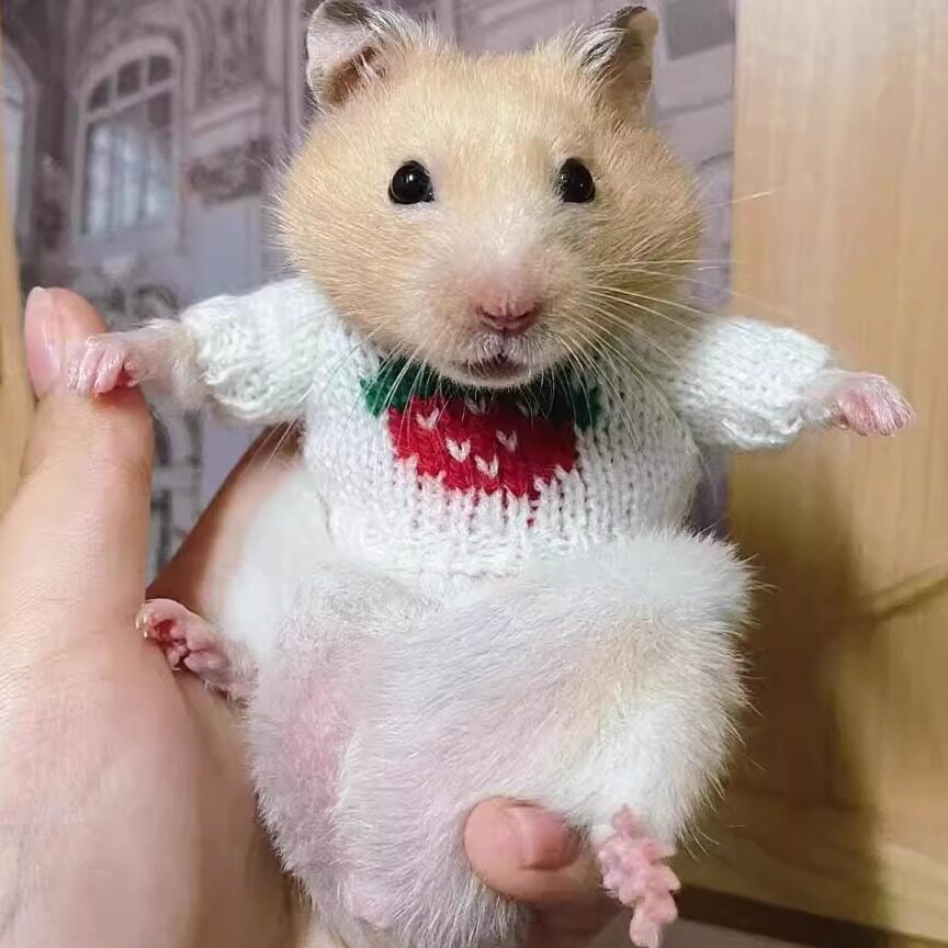 荷兰猪仓鼠保暖衣服外出可爱