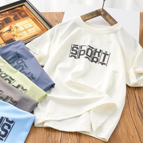 男童速干网眼短袖T恤夏季