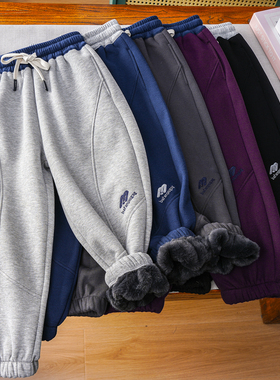 男女童加绒加厚裤子2025秋冬季新款儿童保暖长裤中大童休闲运动裤