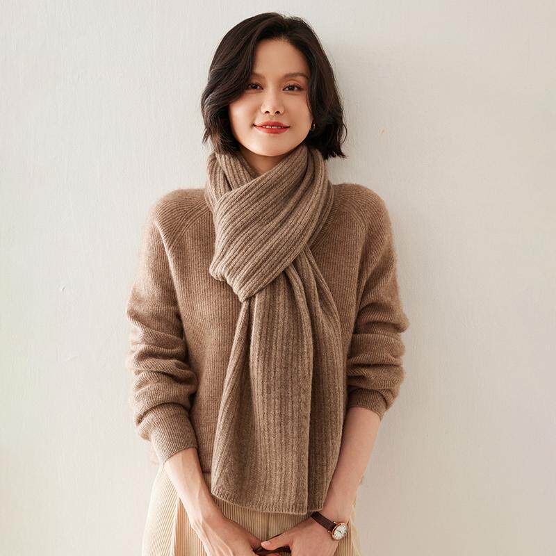 山羊绒围巾针织加厚冬保暖百搭女