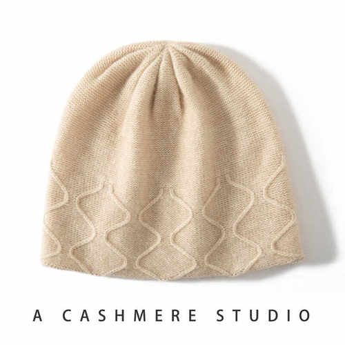 秋冬100%羊绒帽子简约款百搭女