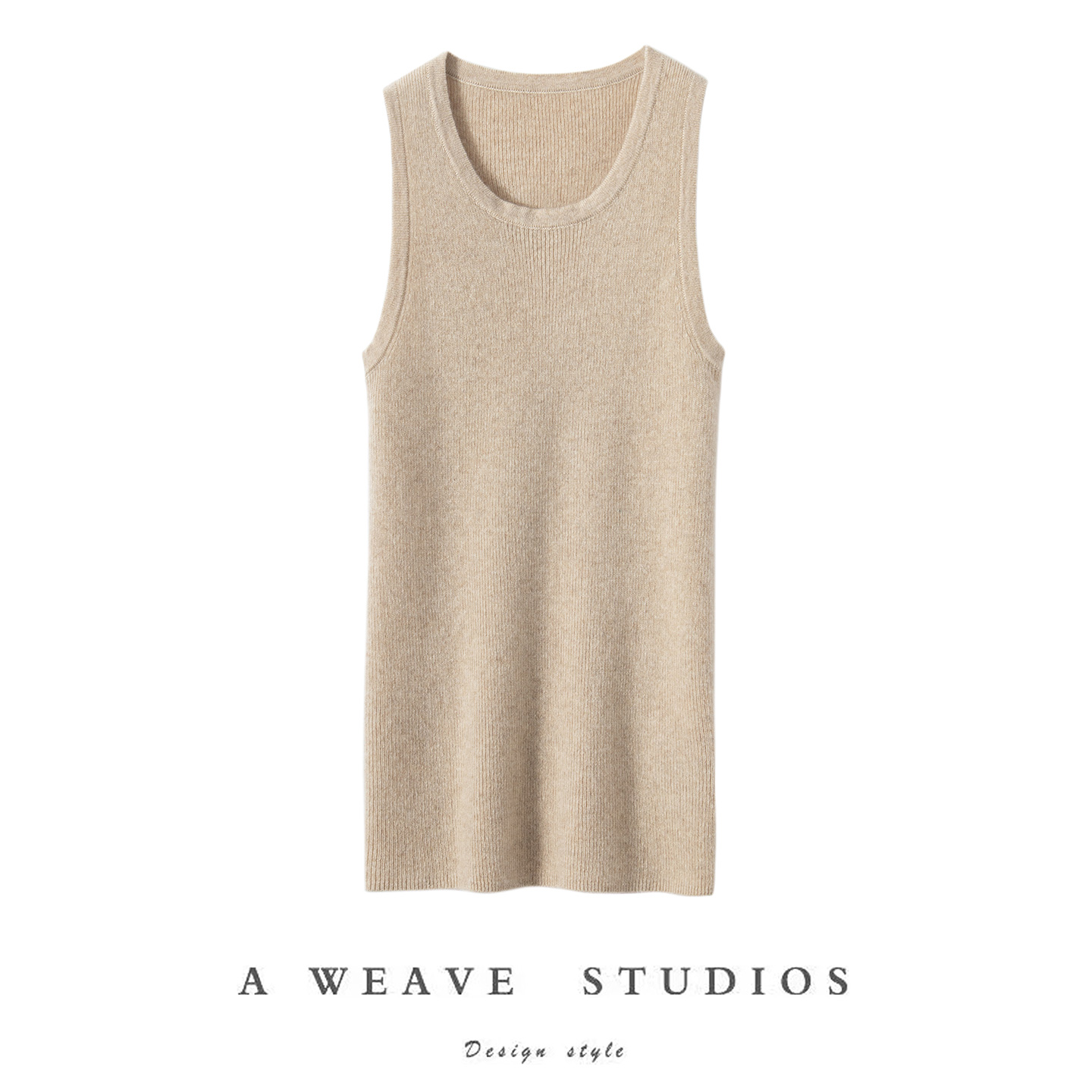 秋冬简约风100%山羊绒无袖背心女