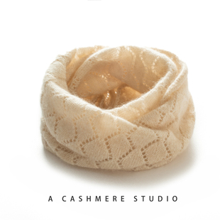 山羊绒脖套女镂空薄款针织套头围脖保暖防寒护颈椎韩版百搭假领子