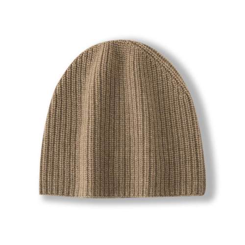 男100%纯山羊绒加厚针织帽秋冬