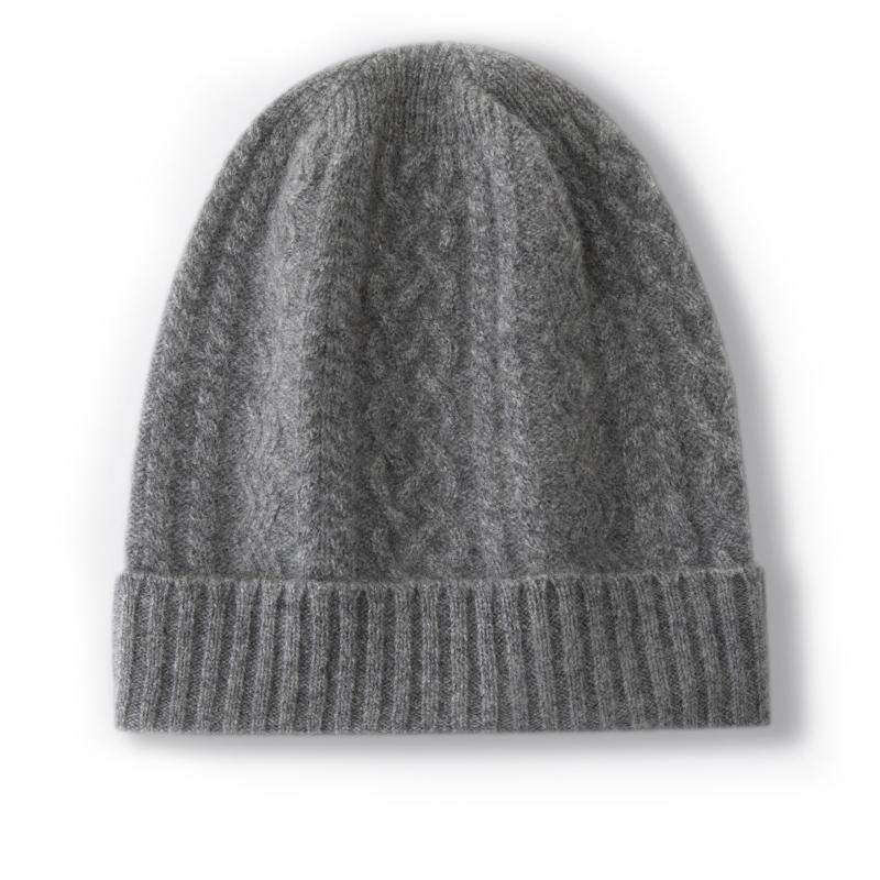 男士100%纯山羊绒帽子秋冬休闲针织保暖护耳包头帽毛线冷帽