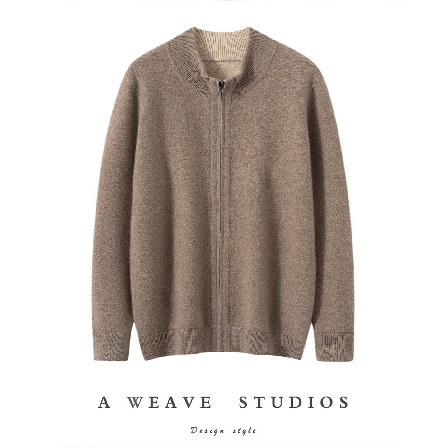 秋冬极简风100%纯羊绒衫男