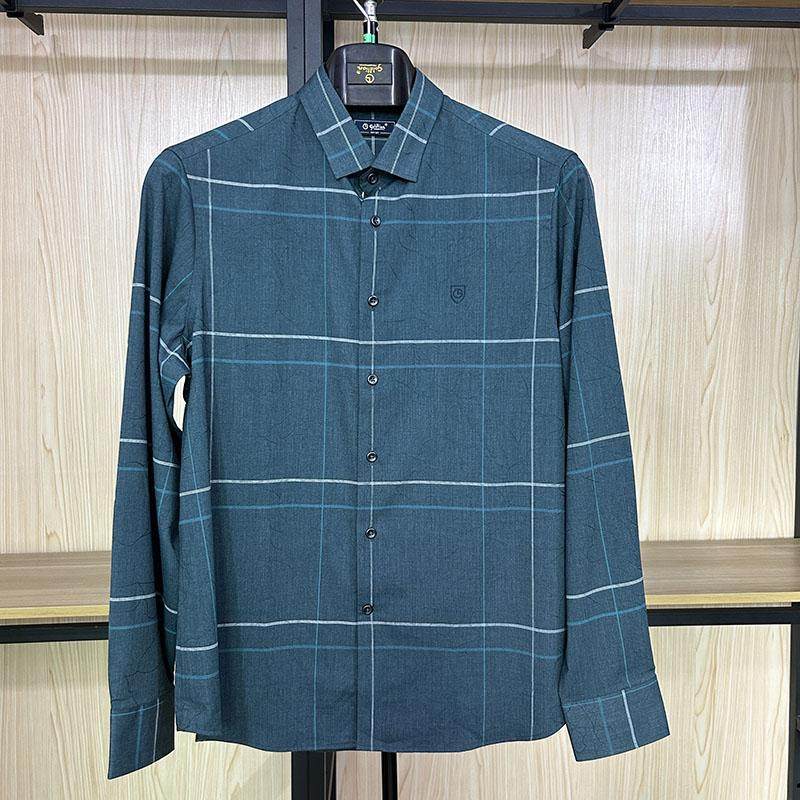 金利来男装上衣秋季休闲长袖衬衫