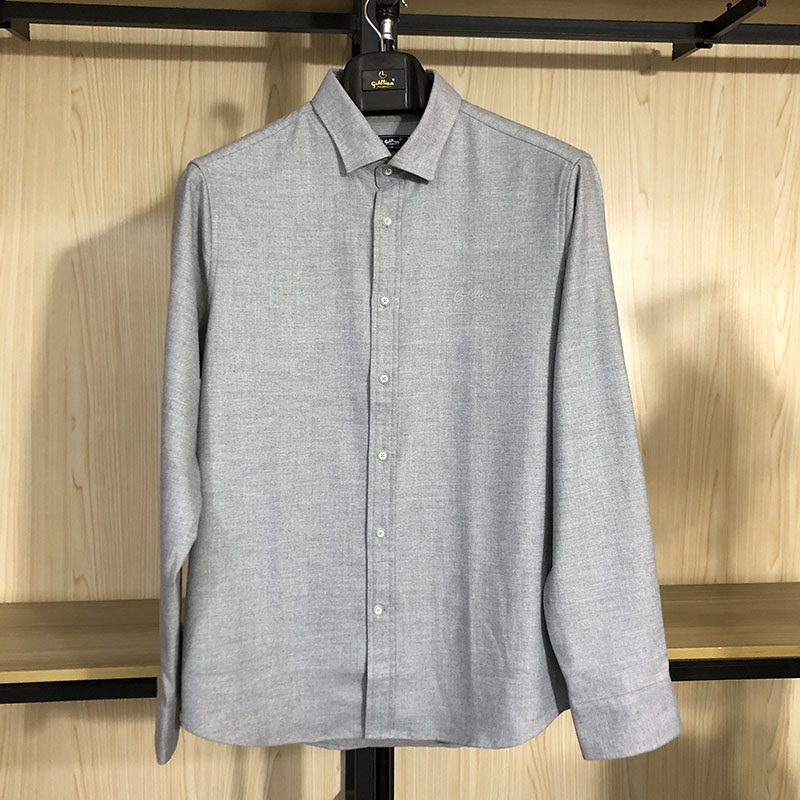 金利来男装上衣秋款纯色长袖衬衫