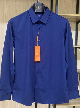 金利来GY男士秋季纯色衬衣长袖休闲衬衫SLTA039-KH115-95