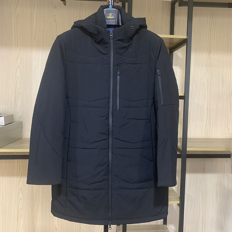 金利来男装秋冬立领中长棉服外套