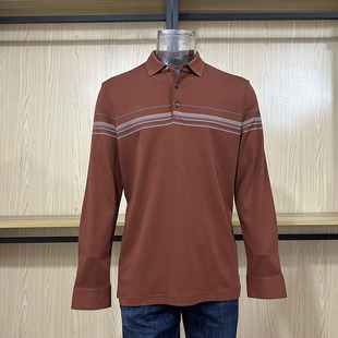 纯棉面料长袖 金利来男装 T恤秋款 常规版 翻领MTL21131408