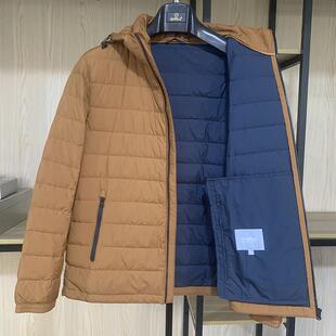 金利来男装羽绒服白鸭绒保暖连帽外套EDSEF963002-52