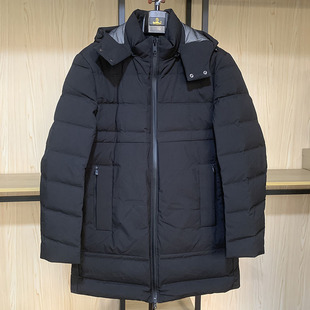 金利来男装冬款白鹅绒可脱卸帽保暖羽绒服MDS19141445-99