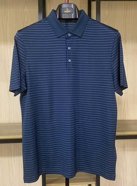 金利来男装夏季短袖桑蚕丝面料翻领t恤MTS22121602-85