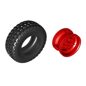 LEGO乐高 42160轮胎轮毂 6408187 6451561 2491 51488 81.5×29mm