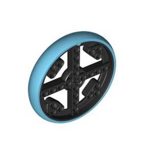 LEGO乐高 49295车轮子 SPIKE轮胎 6261593 带轴孔 45678配件