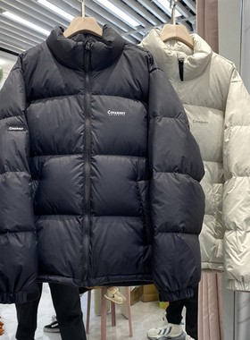 羽绒服女2025年新款韩国小个子加厚面包服白鸭绒宽松男小众短外套