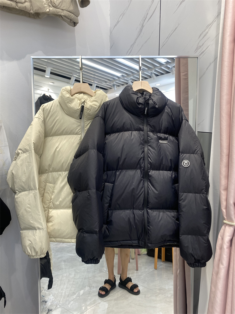 羽绒服女2023年冬新款韩版宽松加厚情侣白鸭绒面包服学生小众外套