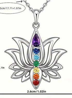 镂空花朵复古吊坠锁骨链