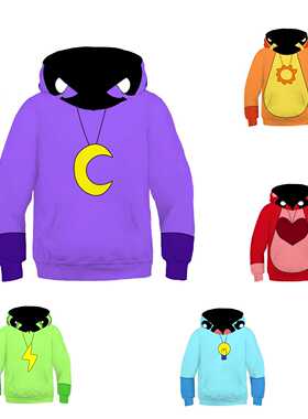 新款 Poppy Playtimecos 波比的游戏时间微笑动物3D印花休闲卫衣