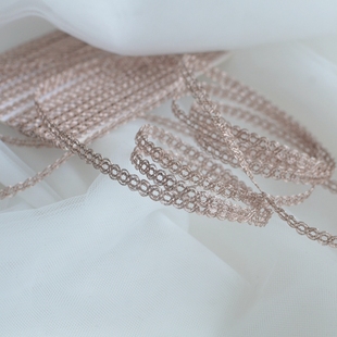 镶嵌带嵌边旗袍服装 饰 材料 花边外单好品质金线织带装 蕾丝边辅料