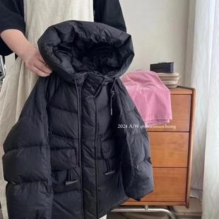 男女童中长款羽绒服2024秋冬新款中大童加厚外套90白鸭绒羽绒服