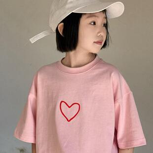 Anna波拉韩国童装男女童短袖T恤2025春夏季新款儿童宽松半袖上衣