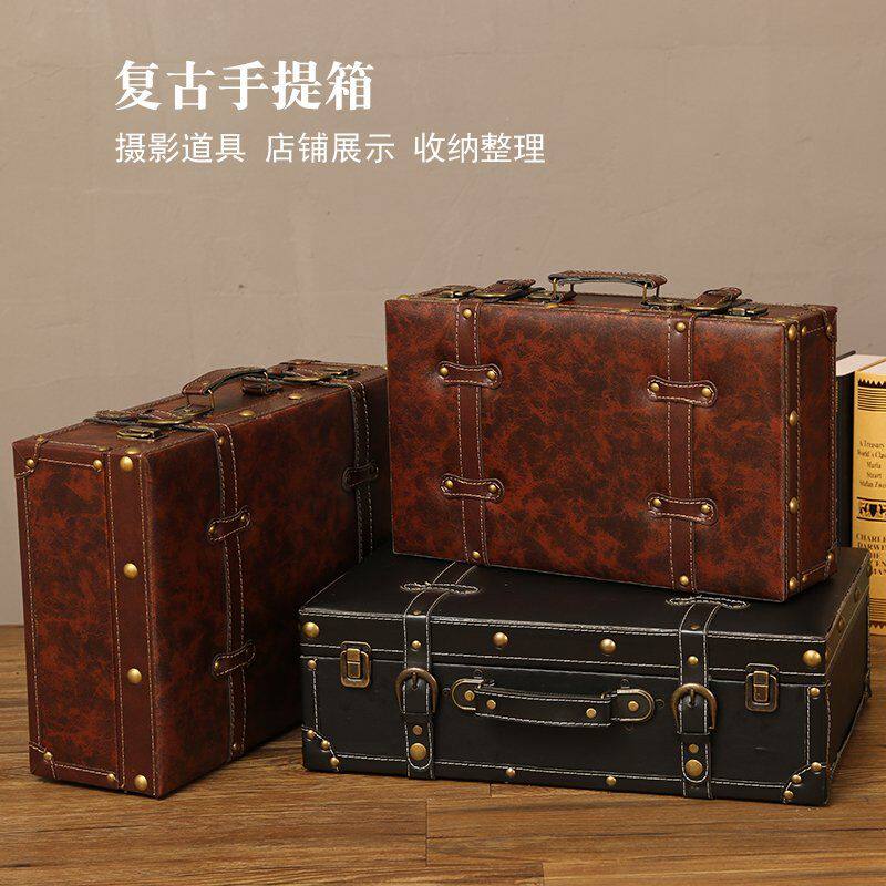 欧式复古手提箱皮箱仿古木箱衣物整理收纳箱子行旅箱橱窗摄影道具在类目 收纳整理, 家庭收纳用具, 储物箱, 收纳箱中 - 来自Buy2taobao.com提供专业的淘宝代购服务