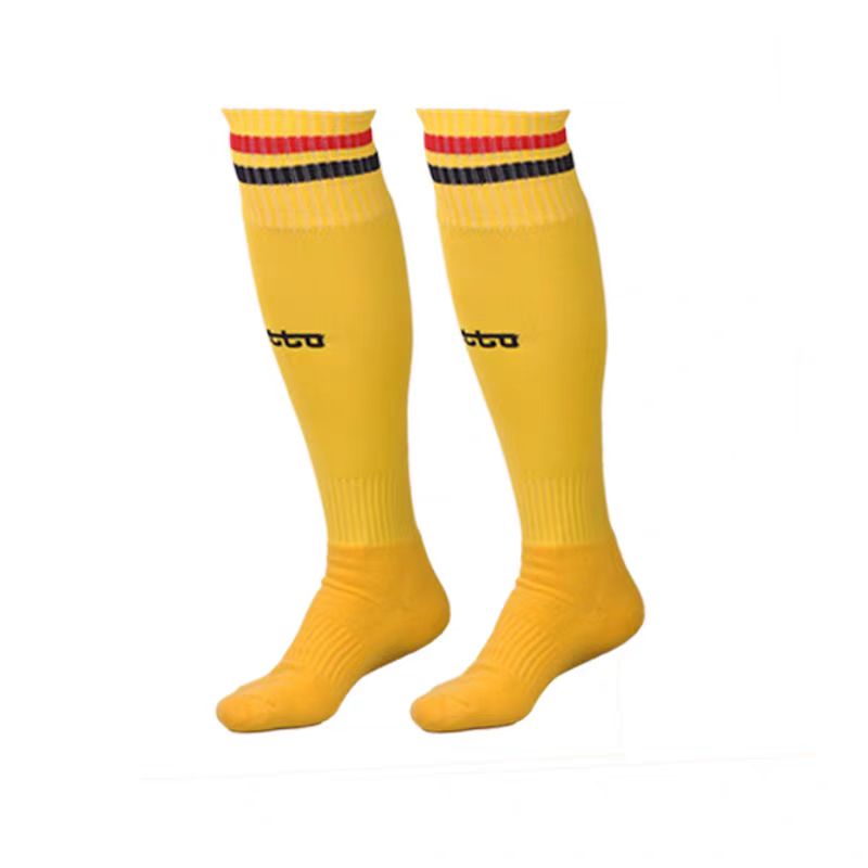 英途长筒透气毛巾底足球袜