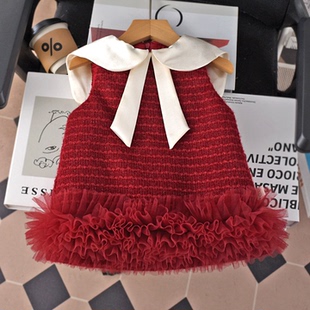 周岁女宝礼服冬季保暖女童连衣裙千金抓周喜庆冬装儿童婴儿公主裙