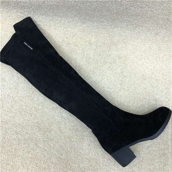 工厂清仓处理外贸断码真皮女靴2023款时尚长筒圆头侧拉链马丁靴潮