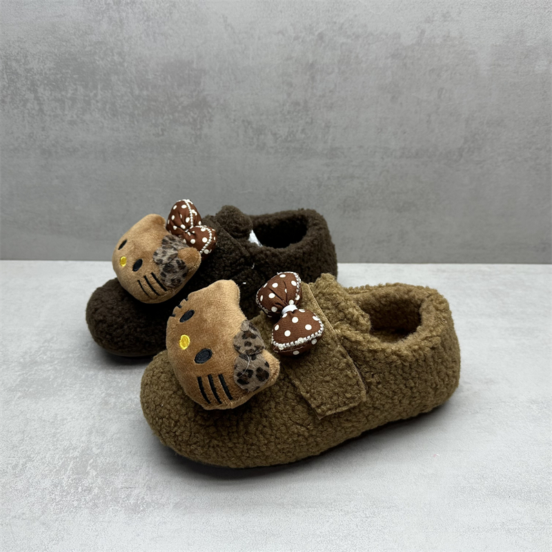 断码冬季加绒内增高女款勃肯棉鞋