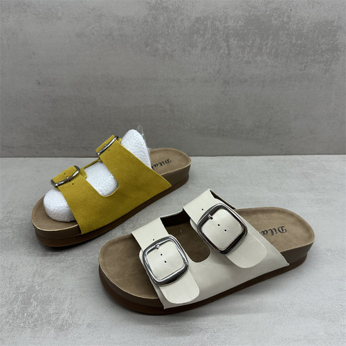 夏季新款磨砂厚底皮带扣女一字拖