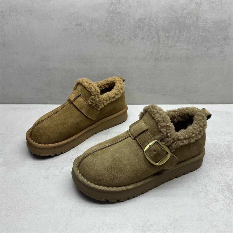 断码处理冬季加绒保暖勃肯棉鞋女