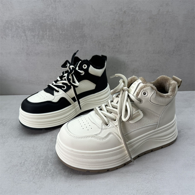 断码处理休闲百搭加绒厚底小白鞋