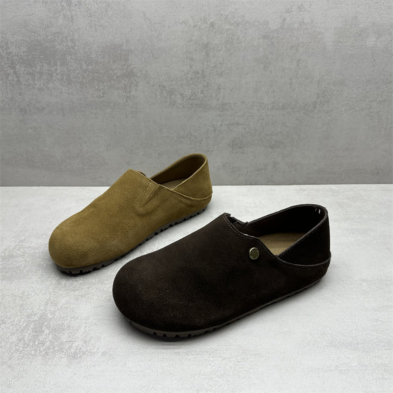 撤柜处理断码女鞋2026春季新款真皮勃肯鞋磨砂皮圆头平底舒适单鞋,女鞋,勃肯鞋/软木鞋,淘宝优惠券,粉丝福利购,淘宝优惠卷