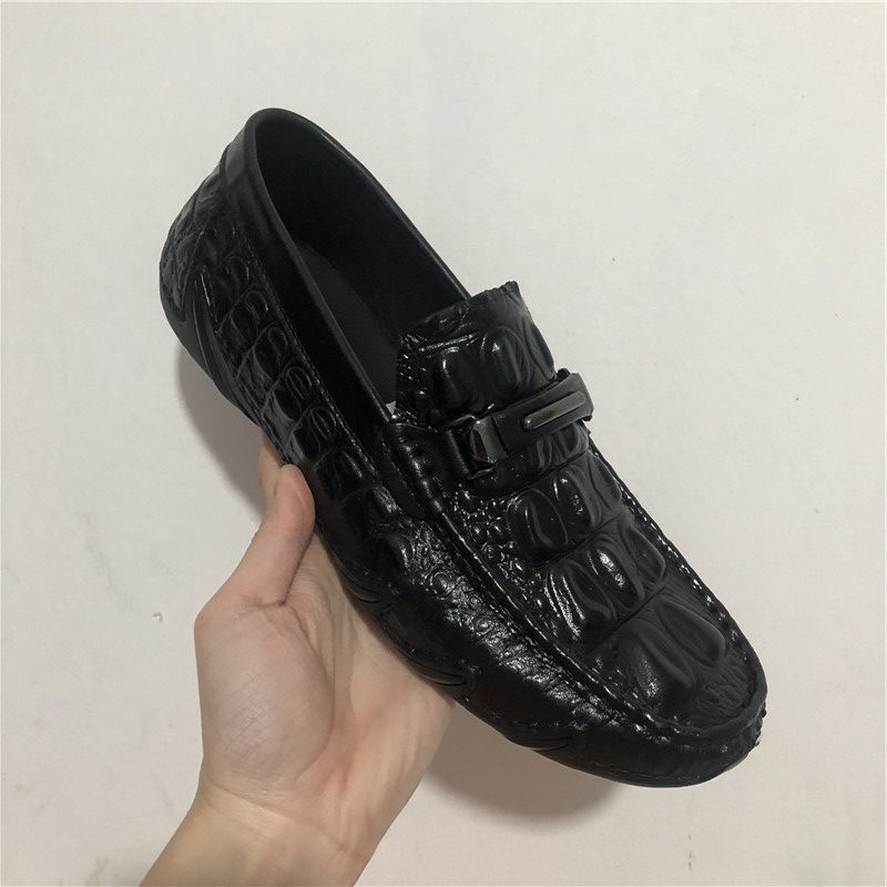 2020款断码处理真皮男鞋商务休闲鞋男圆头牛皮舒适潮流豆豆鞋男