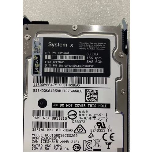 议价IBM 00FN460 300G SAS 15K 00FN4
