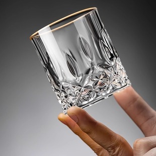 迷你精致二两白酒杯家用套装 高级感2两杯子小酒盅分酒器水晶玻璃