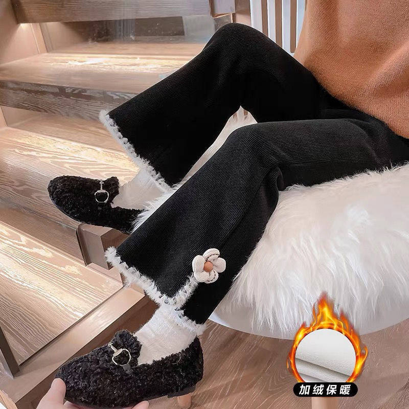 【泽泽家】加绒 女童秋冬季加绒裤子儿童洋气百搭时尚休闲喇叭裤,童装/婴儿装/亲子装,裤子,淘宝优惠券,粉丝福利购,淘宝优惠卷