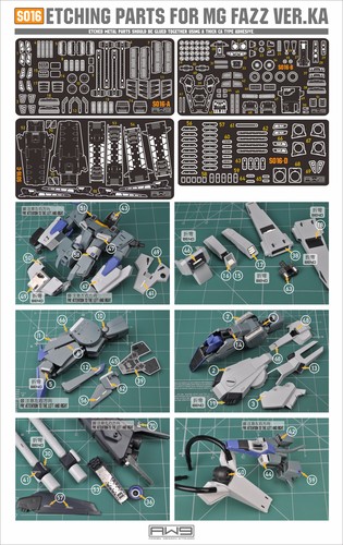 现货特价 S016 ETCHING PARTS FOR MG FAZZ 高达模型 专用蚀刻片